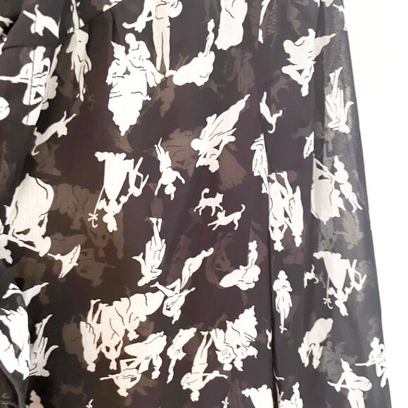 Anthropologie HD in Paris Paris Figures Cameo Sheer Blouse, Size 4 - Picture 3 of 5